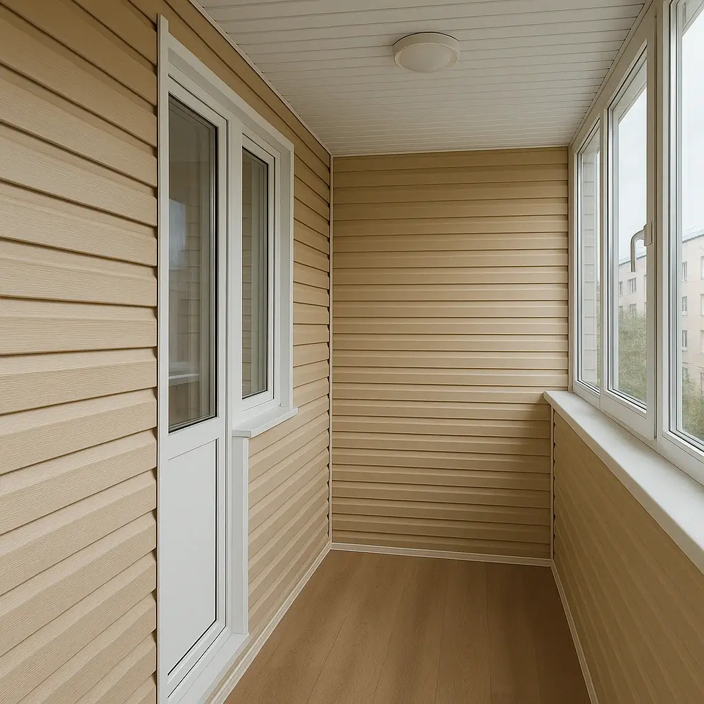 Обшивка балкону сайдингом